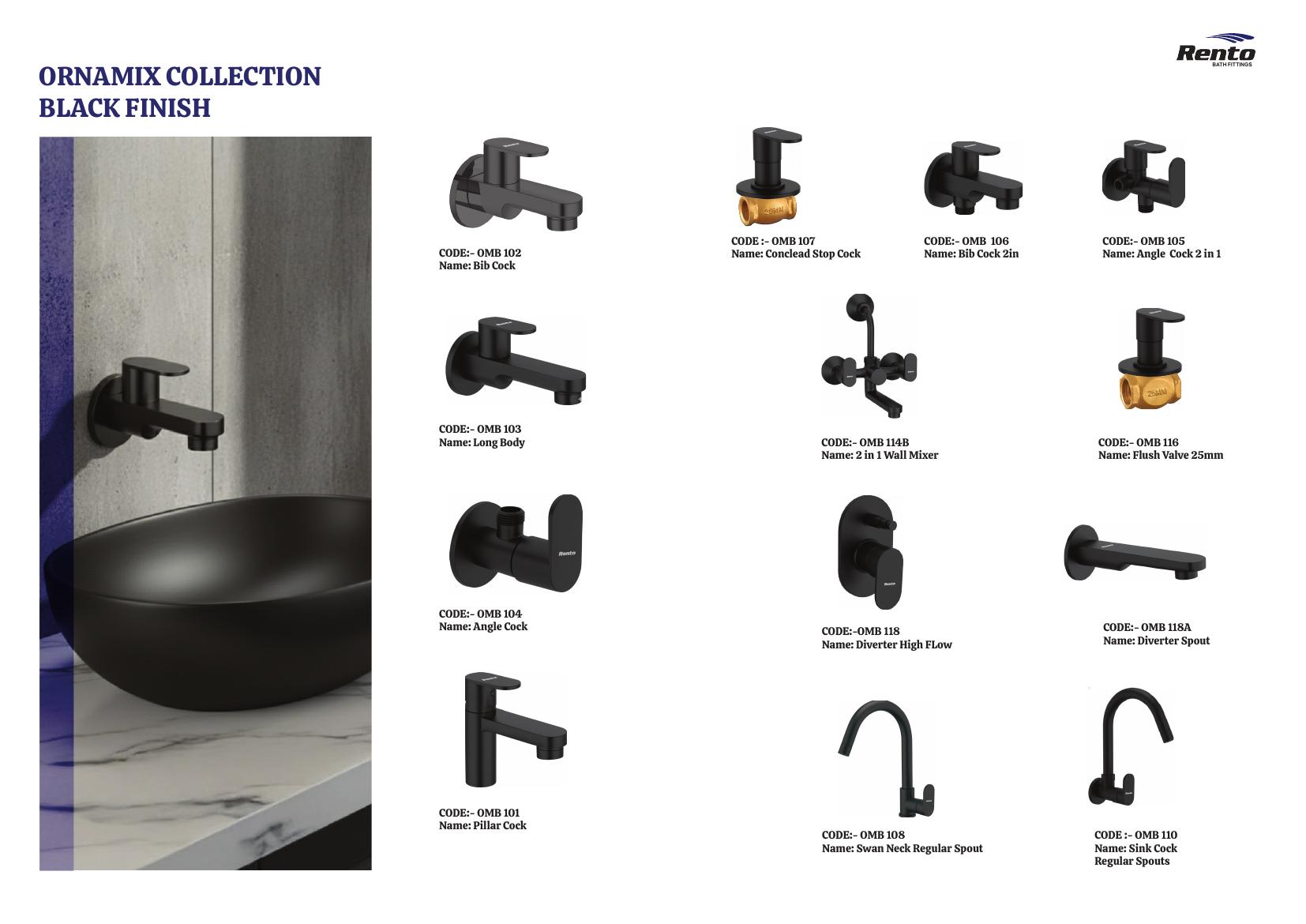 Black Finish Range